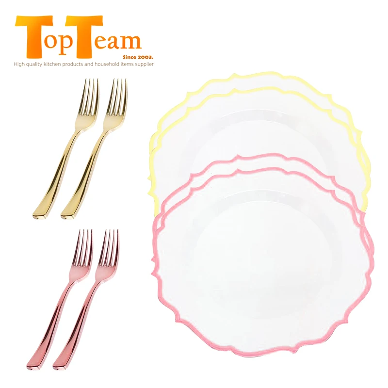 Wedding party plate&fork set disposable plate bowl floral florallate floral disposable plastic plates fork
Wedding party plate&fork set disposable plate bowl floral florallate floral disposable plastic plates fork