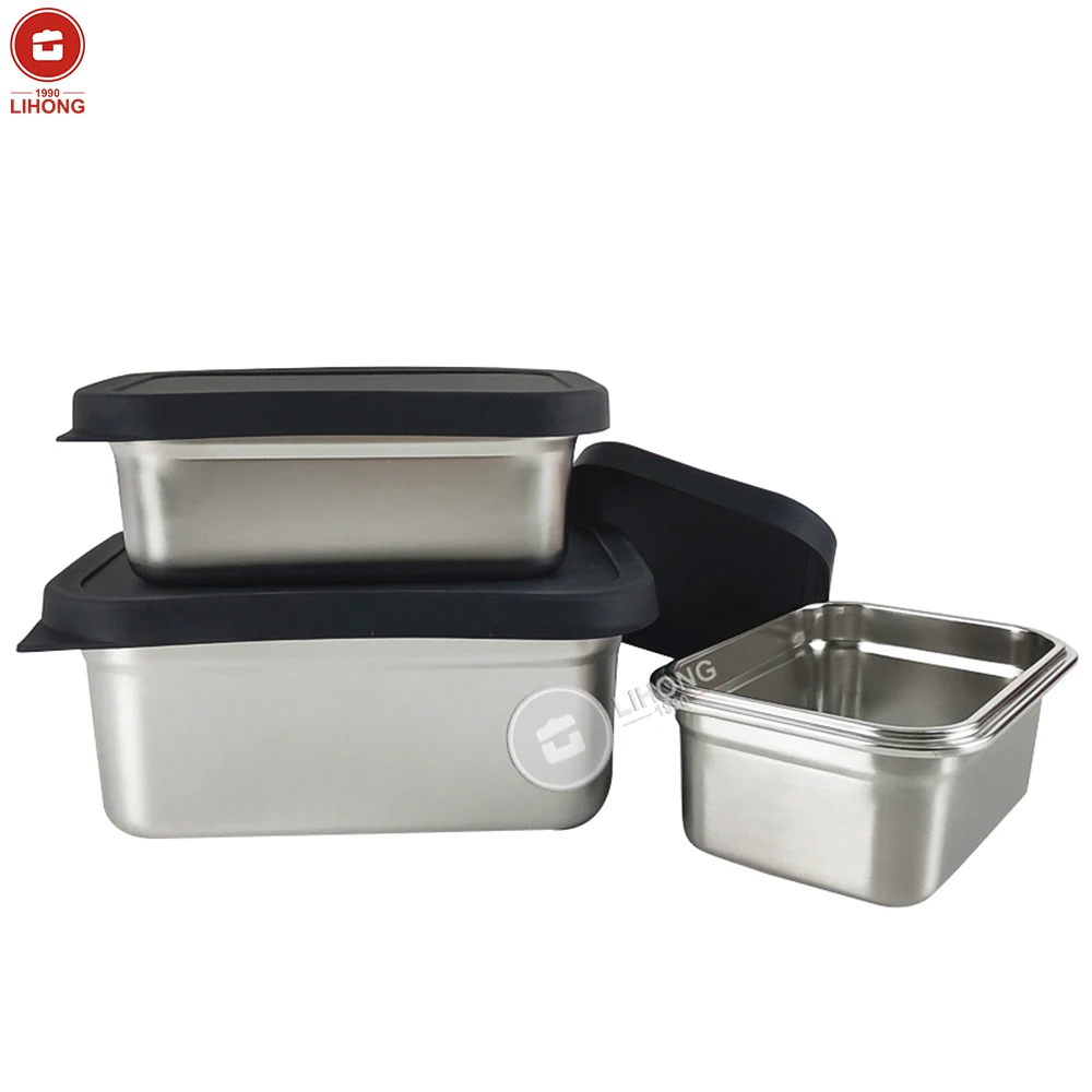 Factory 304 Stainless Steel Lunch Box Stainless Steel Food Storage Container For Kids Food Box with Silicone Lids, Silver
Factory 304 Stainless Steel Lunch Box Stainless Steel Food Storage Container For Kids Food Box with Silicone Lids, Silver