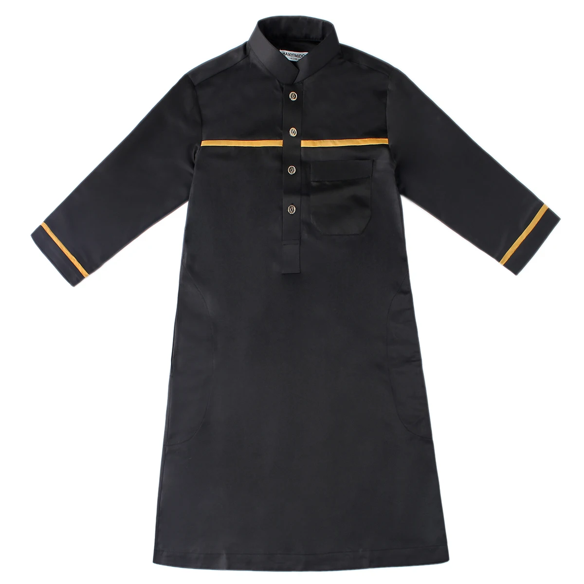 Muslim Arab Standing Collar Long Sleeve Robe New Design Clothes Boy Thobe Islamic Gown Vest Contrast Galabia For kids
Muslim Arab Standing Collar Long Sleeve Robe New Design Clothes Boy Thobe Islamic Gown Vest Contrast Galabia For kids