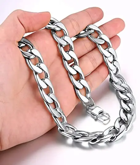2021 domineering personality Korean chain stainless steel men's thick necklace titanium steel jewelry factory wholesale
2021 domineering personality Korean chain stainless steel men's thick necklace titanium steel jewelry factory wholesale