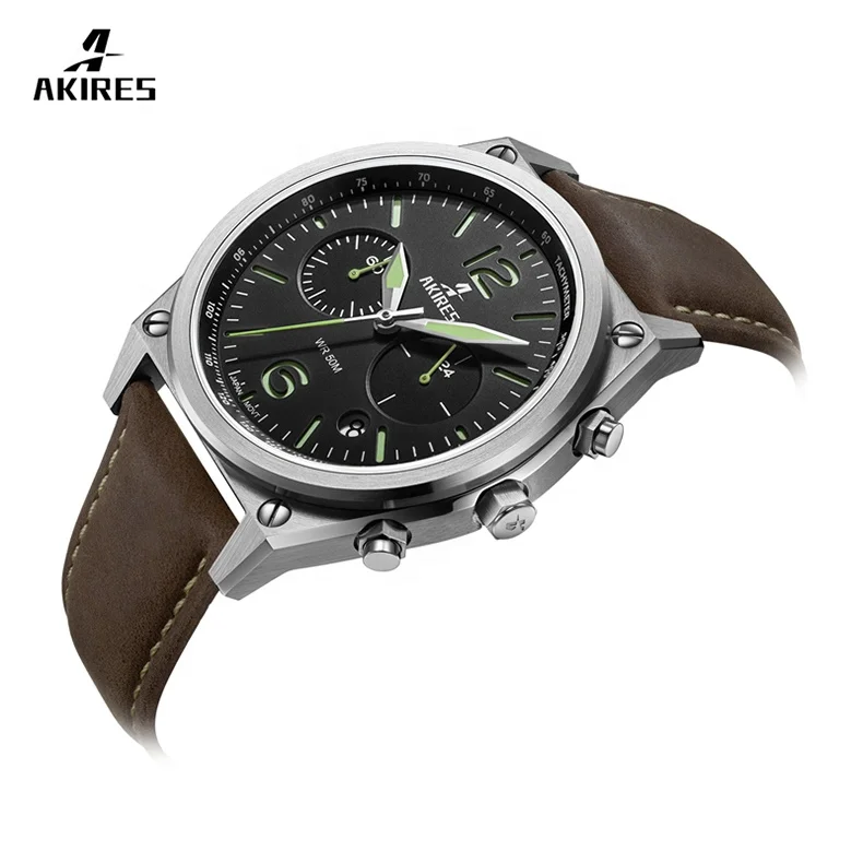 mens chronograph watches custom logo chronograph Military sports watch leather quartz's watch
mens chronograph watches custom logo chronograph Military sports watch leather quartz's watch