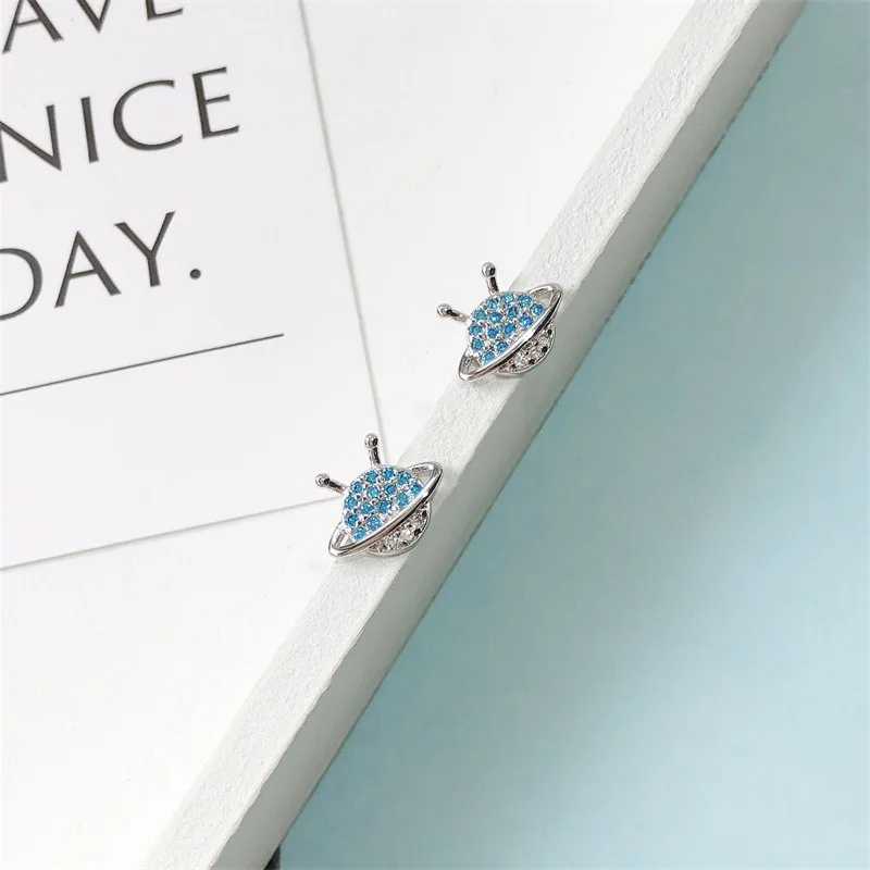 JUHU Silver Diamond Blue Planet Earrings Female Korean Version Of Simple Small Cute Small Earrings Student Earrings, Silver color
JUHU Silver Diamond Blue Planet Earrings Female Korean Version Of Simple Small Cute Small Earrings Student Earrings, Silver color