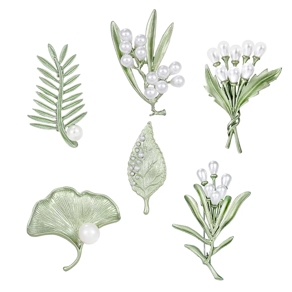 NEW Elegant Retro Green Plant Leaf Metal Pin Pearl Flowers Brooch for Women Collar Accessories Jewelry Gifts
NEW Elegant Retro Green Plant Leaf Metal Pin Pearl Flowers Brooch for Women Collar Accessories Jewelry Gifts