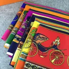 High Quality Silk Scarves Carriage Printed Women Stain Silk Square Scarf Silk 140 Size Scarf