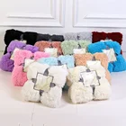 格安カスタムサイズふわふわ居心地フリース blanketsuper ソフトぬいぐるみ pv フリースフェイクファースローブランケットソファ