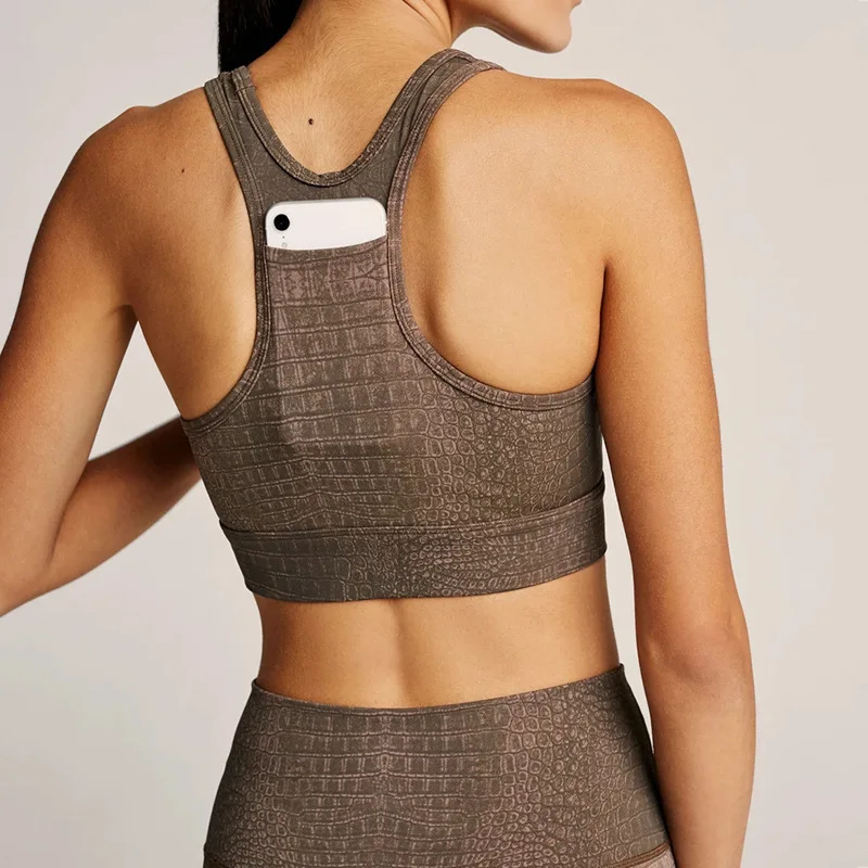 Crocodile Animal Print Yoga Set Yoga Sports Bra with Phone Pockets and Leggings Workout Set
Crocodile Animal Print Yoga Set Yoga Sports Bra with Phone Pockets and Leggings Workout Set