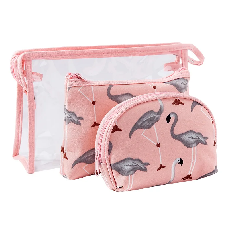 Custom Logo Women Travel Kits Makeup Handbag Portable Clear PVC Flamingo Cosmetic Bag 3pcs, Fashion letter hadmade colors
Custom Logo Women Travel Kits Makeup Handbag Portable Clear PVC Flamingo Cosmetic Bag 3pcs, Fashion letter hadmade colors