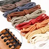 Morecredit Round Colored Waxed Shoelaces Premium Dress Shoe Laces of Cotton Shoes for Women and Men