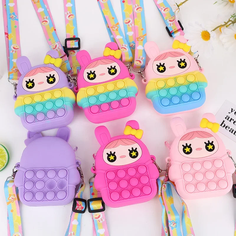 New Arrivals Cute Cartoon Kids Bags Mini Handbags Silicone Fidget Kids Coin Purses and Handbags Little Girls
New Arrivals Cute Cartoon Kids Bags Mini Handbags Silicone Fidget Kids Coin Purses and Handbags Little Girls