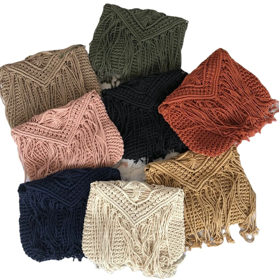 OEM designer custom multi color tassel crossbody shoulder bag cotton weave summer beach bag, Customized color
OEM designer custom multi color tassel crossbody shoulder bag cotton weave summer beach bag, Customized color