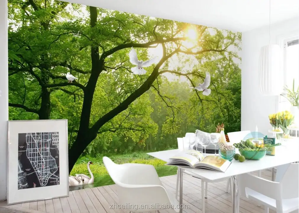 Fresh natural landscape woods beauty background wall