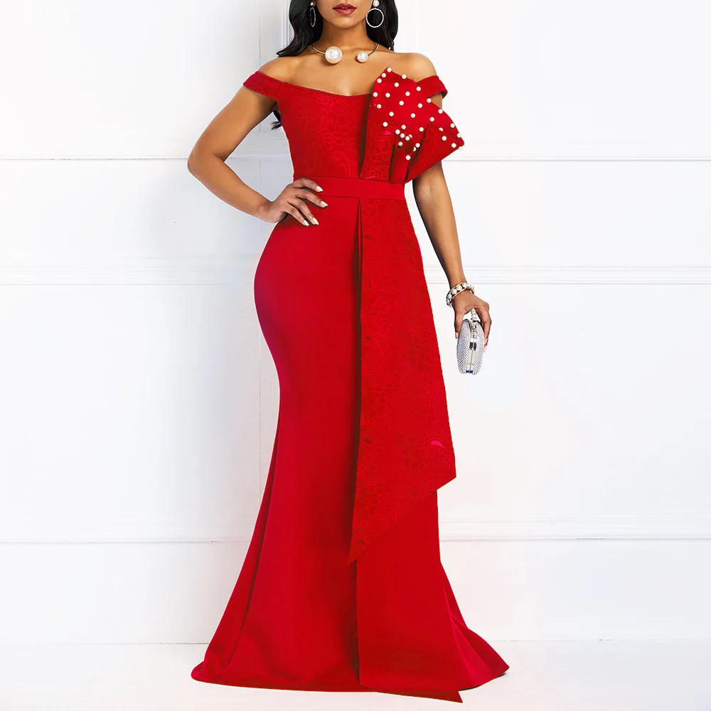 2020 New style Women slim Dress off-shoulder Bodycon Beaded Party Dress evening Dresses women, Shown
2020 New style Women slim Dress off-shoulder Bodycon Beaded Party Dress evening Dresses women, Shown
