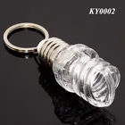 Led 懐中電灯ライトカラフルなミニ電球ランプキーチェーンリングホルダーキーリングクリアランプトーチキーリングアクリル led 電球キーホルダー