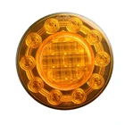 100% Waterproof 4" E4 LED Bus Trailer Truck Round Stop Tail Light Rear Combination Lamp