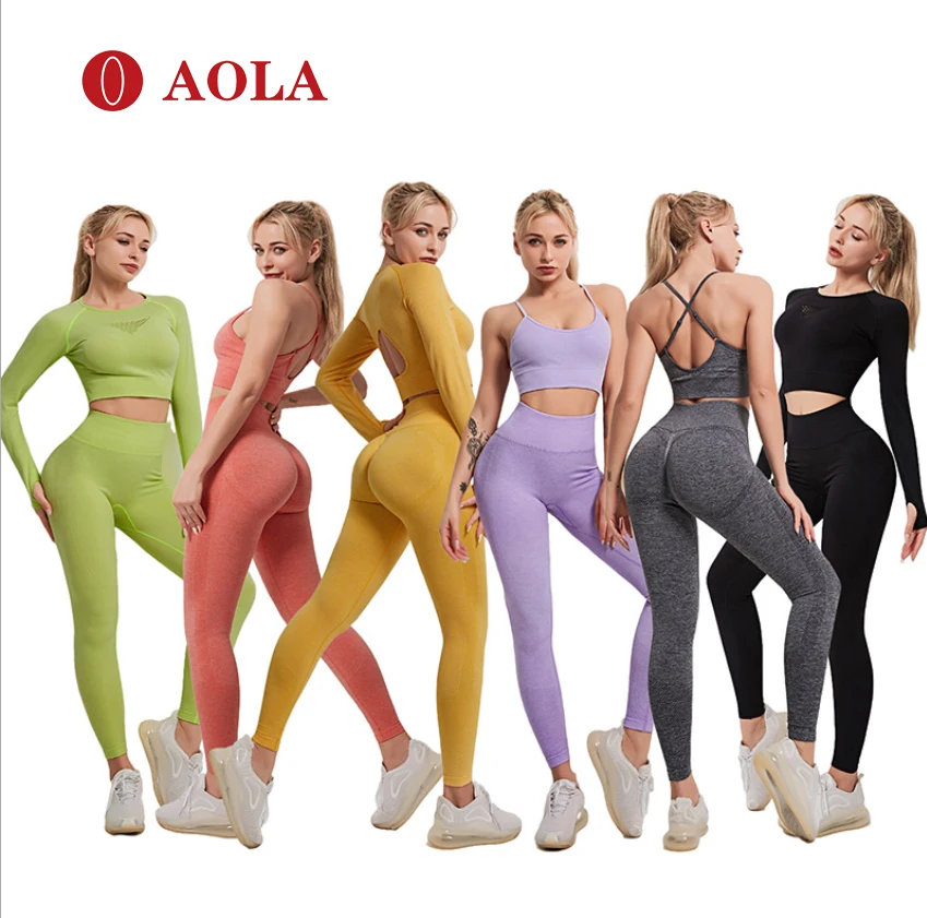 AOLA Plus Size Activewear 2020 Women Workout Special Yoga Seamless Sports Bra And Legging Set, Picture shows
AOLA Plus Size Activewear 2020 Women Workout Special Yoga Seamless Sports Bra And Legging Set, Picture shows