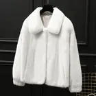 2019 Hot Selling Breathable Keep Warm Winter Short Girl White Fox Fur Coat