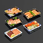 Disposable Plastic Sushi T Tray With Clear Lid Customized High Quality Food Packaging Box Container Wholesale