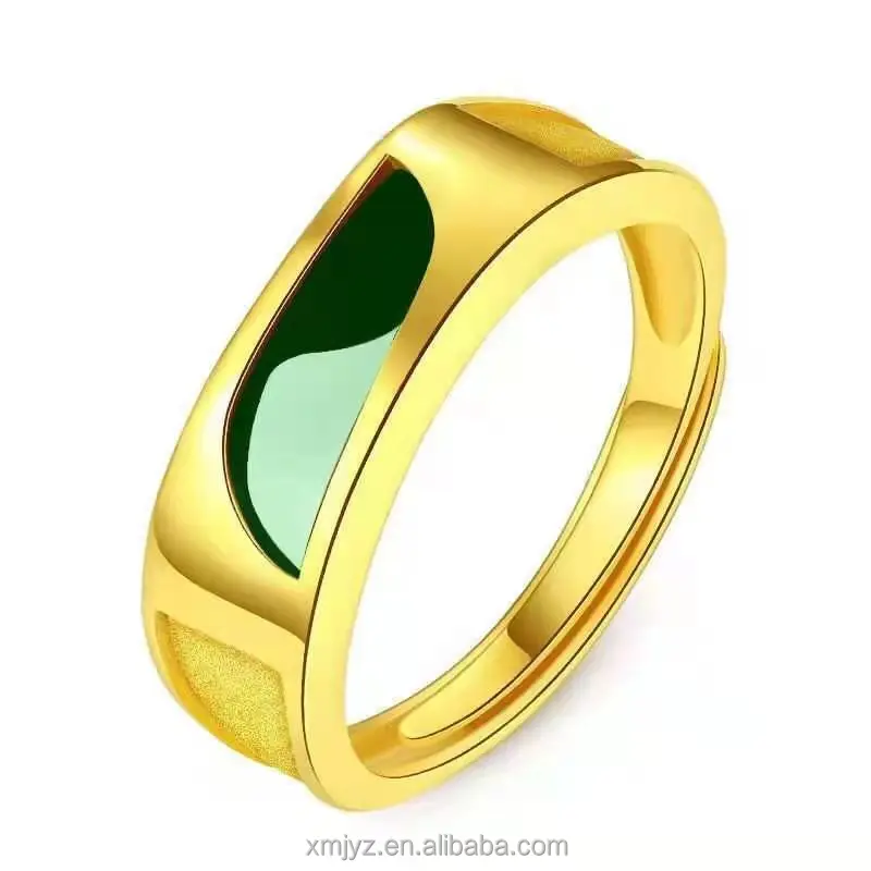 Brass Gold Plated Agate Ring Temperament Fashion Couple Wide Ring Closed Mouth Alluvial Gold Black Green Agate Couple Rings
Brass Gold Plated Agate Ring Temperament Fashion Couple Wide Ring Closed Mouth Alluvial Gold Black Green Agate Couple Rings