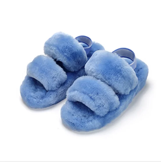 Wholesale products kids fur slides genuine wool womens sheepskin slippers, Customized color
Wholesale products kids fur slides genuine wool womens sheepskin slippers, Customized color