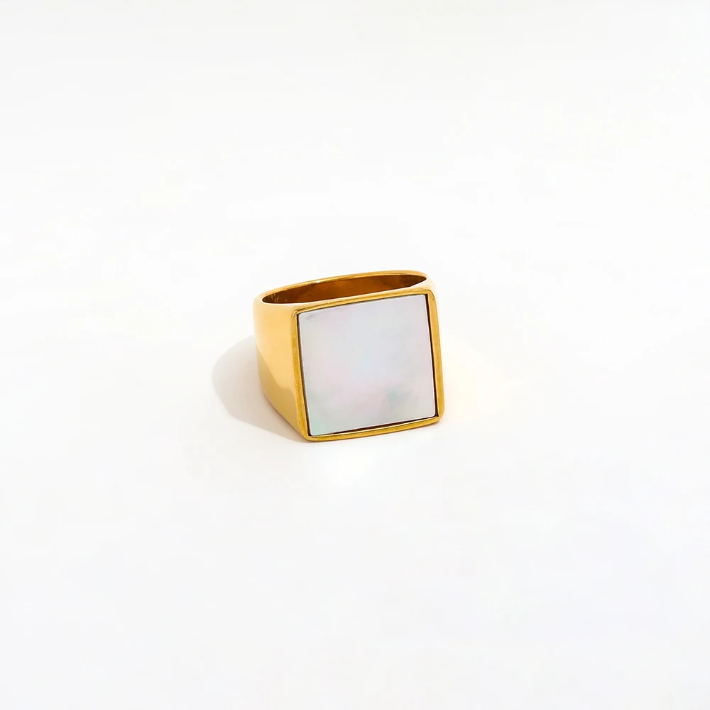 High End 18K Gold Plated Square Big Shell Stainless Steel Finger Rings for Women Stainless Steel Jewelry Chunky Rings for Women
High End 18K Gold Plated Square Big Shell Stainless Steel Finger Rings for Women Stainless Steel Jewelry Chunky Rings for Women