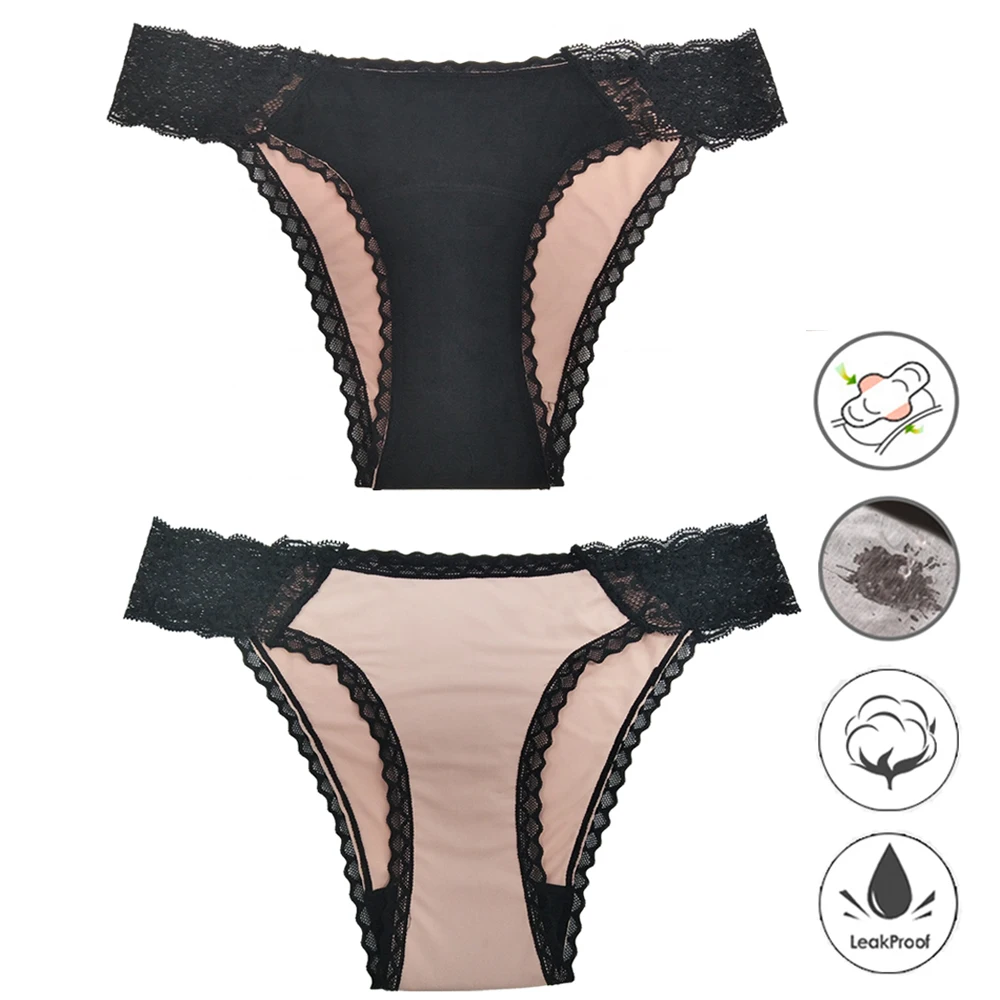 Wholesale hot mysterious black lace bikini sexy women period panties menstrual sustainable leak proof panties, Customized color
Wholesale hot mysterious black lace bikini sexy women period panties menstrual sustainable leak proof panties, Customized color