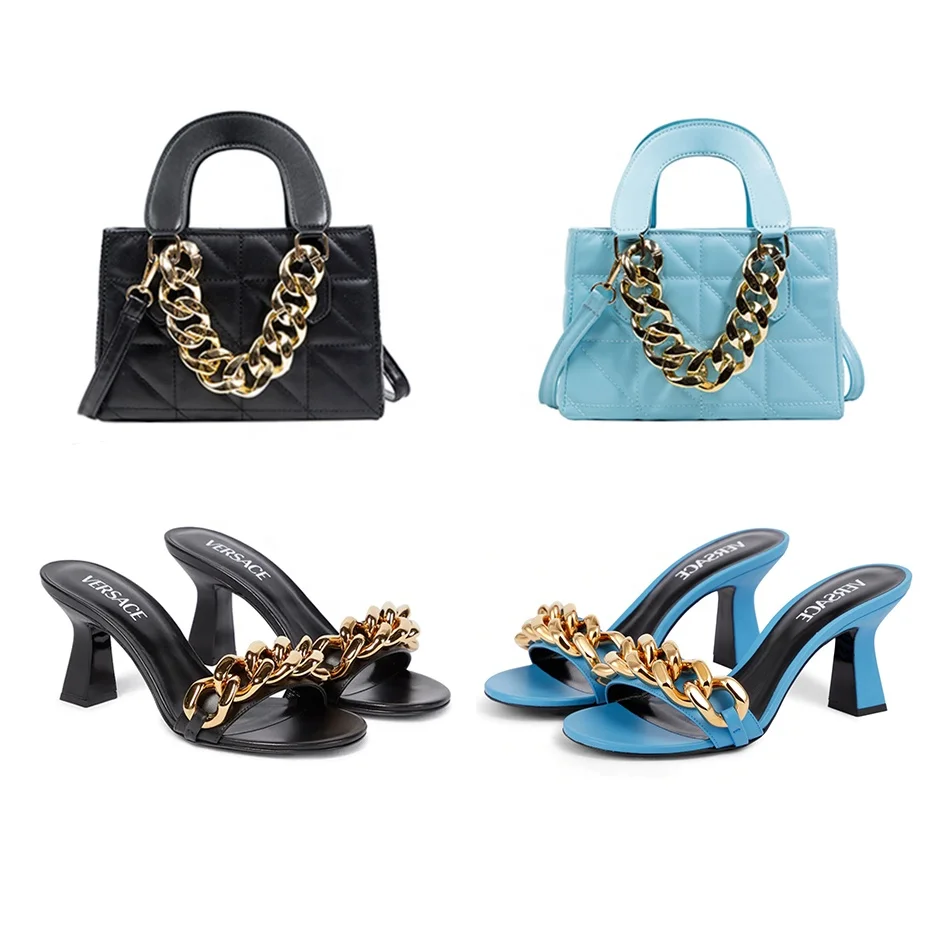 Fashion High Heels Sandals Matching Bags Set Luxury Famous Designer Handbags Women Shoes and Purses Set Handbags
Fashion High Heels Sandals Matching Bags Set Luxury Famous Designer Handbags Women Shoes and Purses Set Handbags
