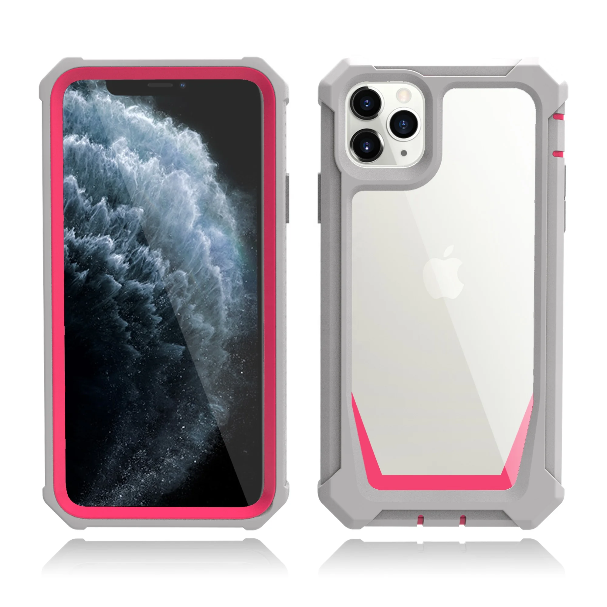 New Fashion TPU PC 2 in 1 Soft Friendly Transparent Contrast Colors Clear Mobile Back Cover for iPhone 11, Multi colors
New Fashion TPU PC 2 in 1 Soft Friendly Transparent Contrast Colors Clear Mobile Back Cover for iPhone 11, Multi colors