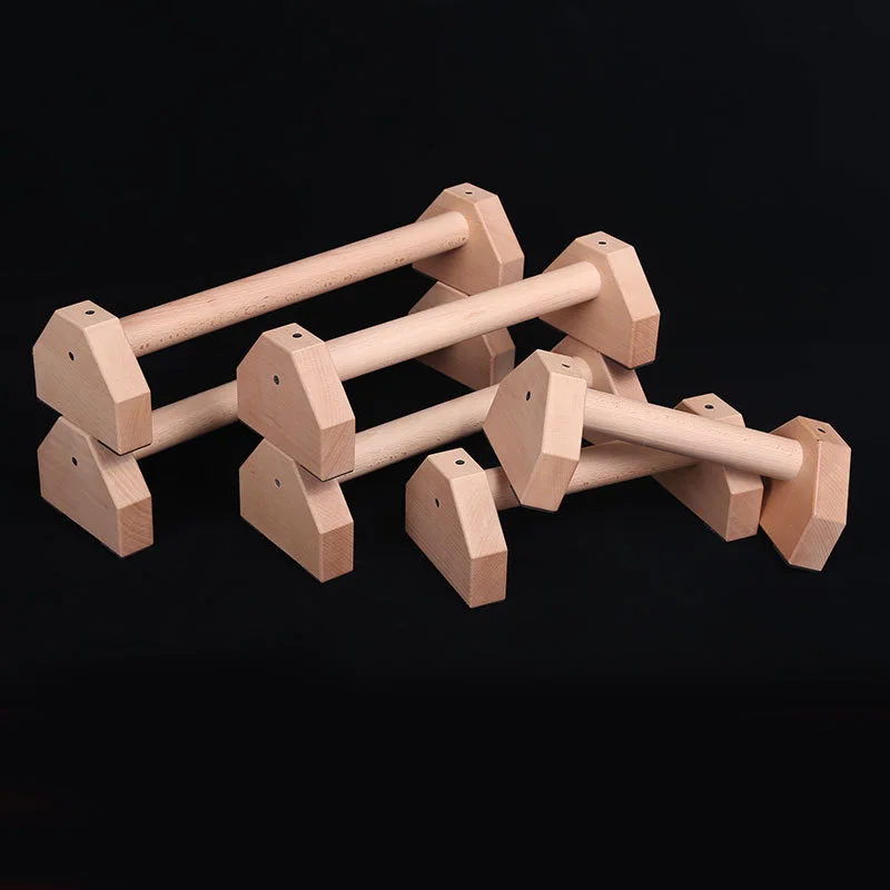 

Hot Selling sport wooden workout set exercise push up bar dip slip floor pushup rotating handles home fitness push up stands