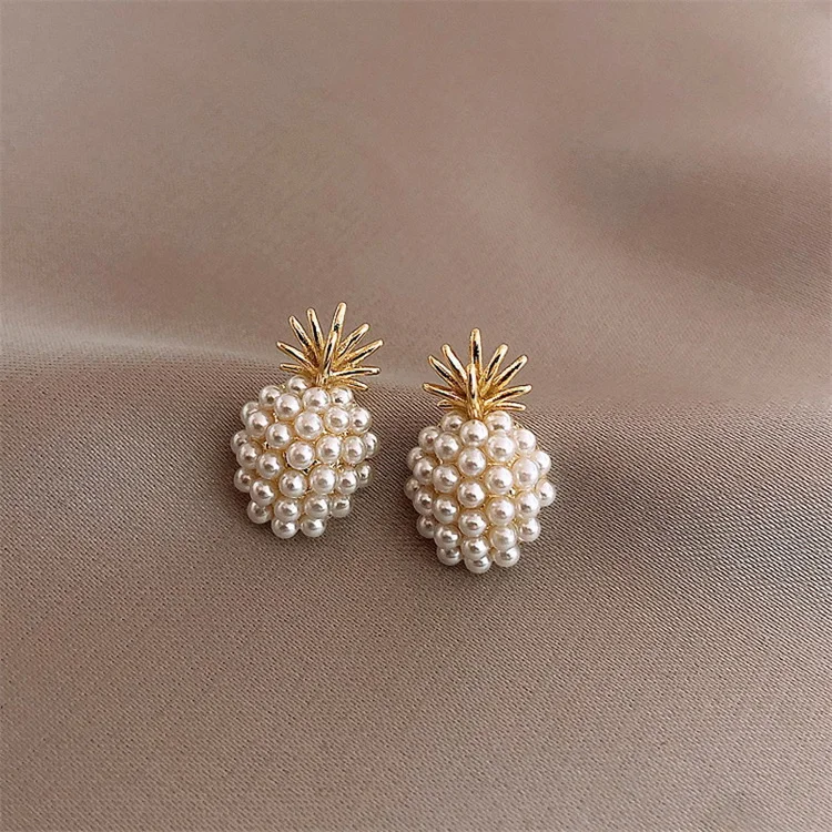 Fashion New S925 Silver Needle Korean Statement Cute Fruit Earrings Pineapple Stud Pearl Women Earrings, Picture
Fashion New S925 Silver Needle Korean Statement Cute Fruit Earrings Pineapple Stud Pearl Women Earrings, Picture