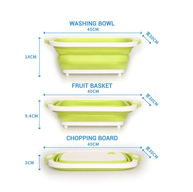 New Kitchen Chopping Board Tool Foldable Folding Drain Basket Multi-Function 2 In 1 cutting board with tray, Grey and green
New Kitchen Chopping Board Tool Foldable Folding Drain Basket Multi-Function 2 In 1 cutting board with tray, Grey and green