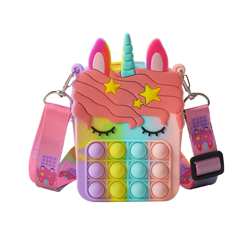 Hot Selling Unicorn Newest Popular Silicone Unicorn Coin Purse Fidget Little Girl Toy Shoulder Bag Crossbody Wallet, Full print
Hot Selling Unicorn Newest Popular Silicone Unicorn Coin Purse Fidget Little Girl Toy Shoulder Bag Crossbody Wallet, Full print
