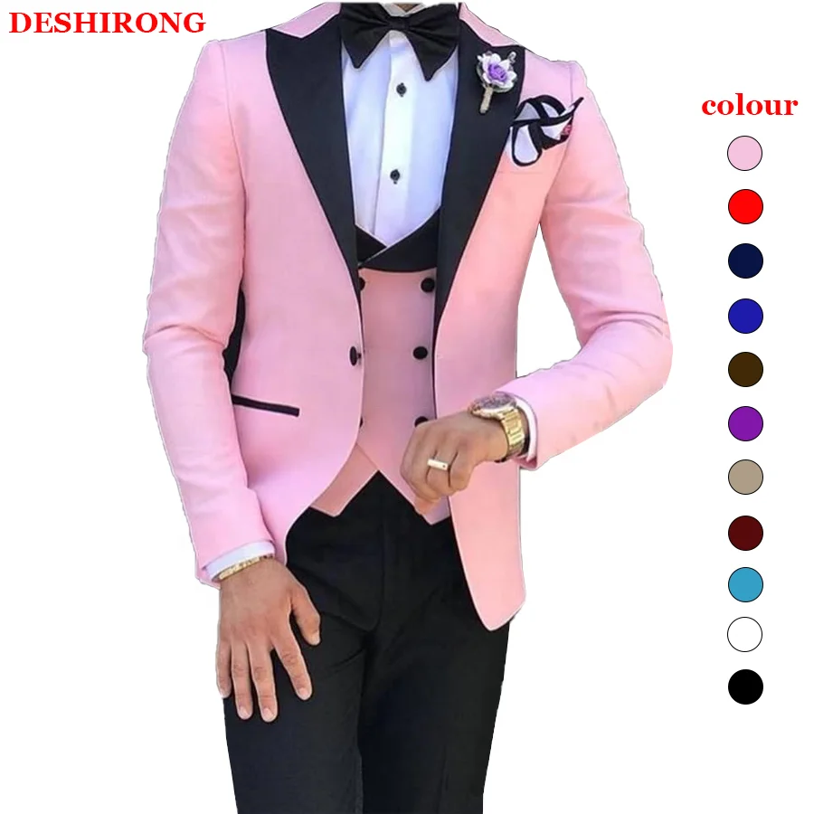 2022 Hot Sale Pink Wedding Double Breasted Vest Men's Three Piece Suit Groom Party Men's Custom Suits Men's Suits, 11 color
2022 Hot Sale Pink Wedding Double Breasted Vest Men's Three Piece Suit Groom Party Men's Custom Suits Men's Suits, 11 color