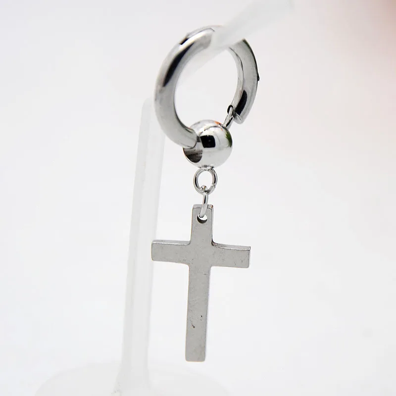 Fashion Simple Unisex 316L Stainless Steel Chain Earrings Single Hollow Cross Tassel Chain Ear Buckle Clip Earring, Silver
Fashion Simple Unisex 316L Stainless Steel Chain Earrings Single Hollow Cross Tassel Chain Ear Buckle Clip Earring, Silver