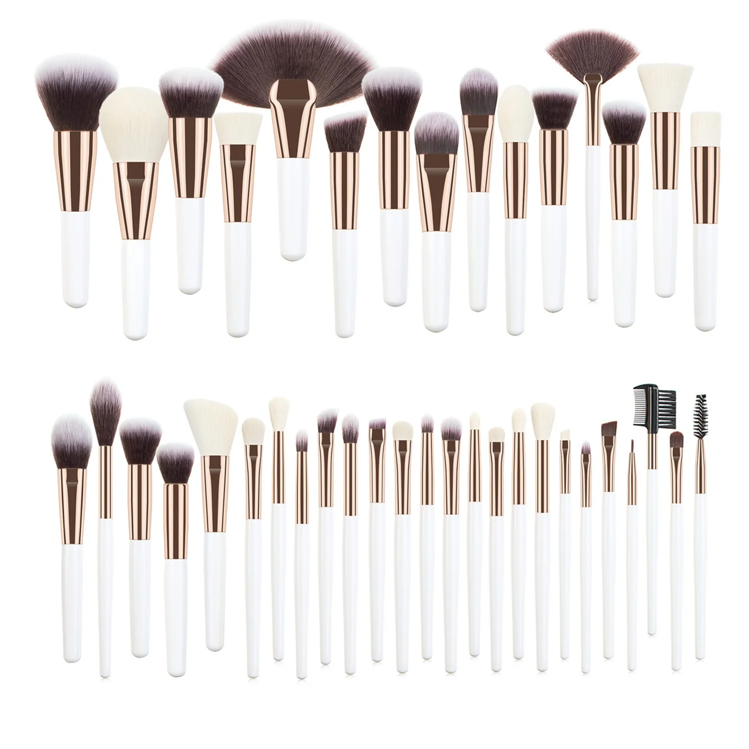 Wholesaler high quality luxury complete 40 pieces makeup brush set white short handle Freely combined makeup brush tool set, Customized color
Wholesaler high quality luxury complete 40 pieces makeup brush set white short handle Freely combined makeup brush tool set, Customized color