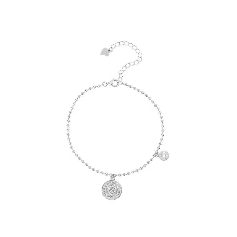 Simplicity Design Queen's Medal Pendant Jewelry 925 Sterling Silver Coin Bracelet, White
Simplicity Design Queen's Medal Pendant Jewelry 925 Sterling Silver Coin Bracelet, White