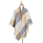Wholesale plaid printed shawl 100% Acrylic scarf for women scarf custom cotton print blanket scarf