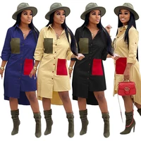 2020 Leisure temperament commutes solid color pocket long sleeve irregular blouse cardigan femaleFM-S3728
2020 Leisure temperament commutes solid color pocket long sleeve irregular blouse cardigan femaleFM-S3728