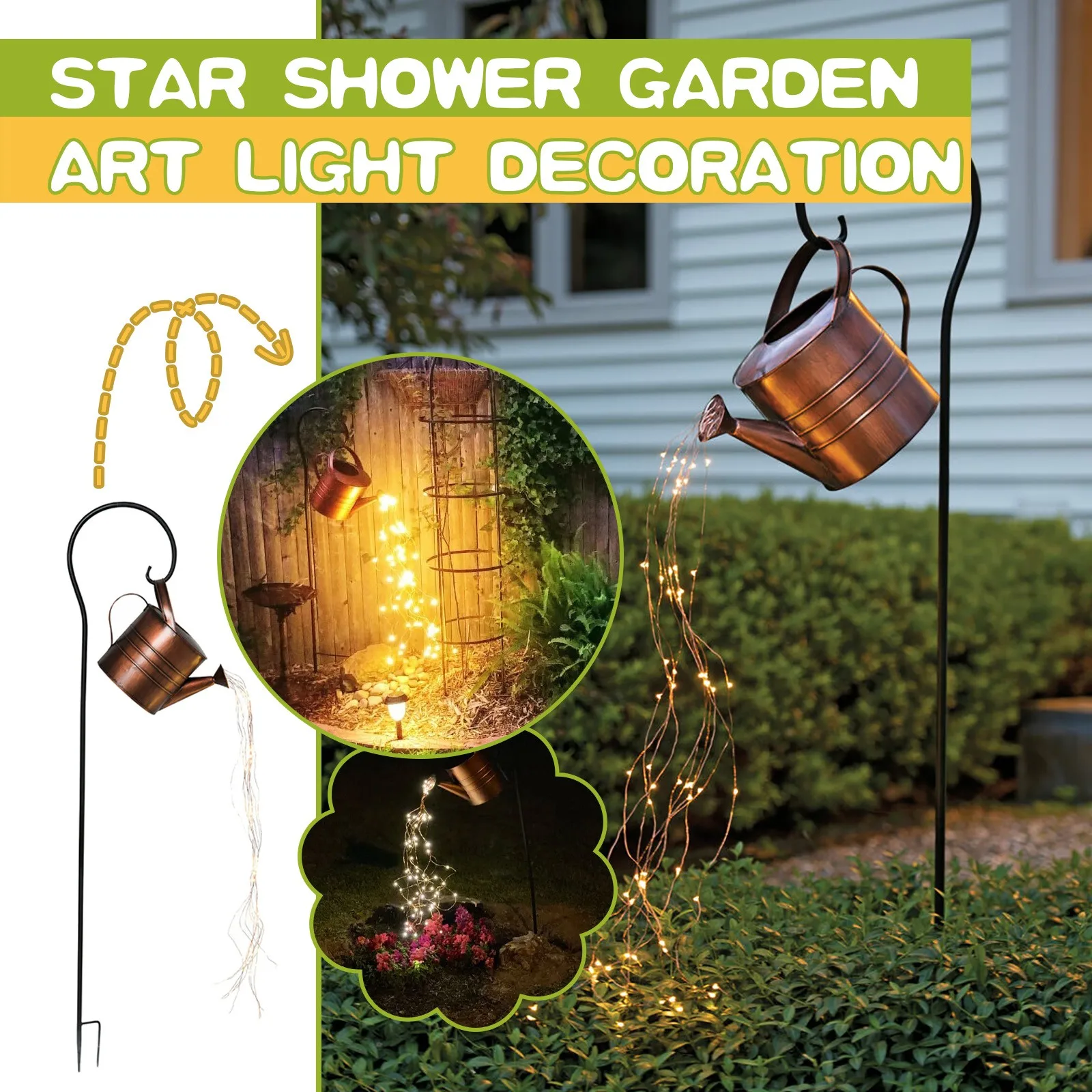 Outdoor Decoration Ornaments Star Shower Garden Art Decoration Watering Sprinkles Lights Outdoor Garden Light Fairy Lights
Outdoor Decoration Ornaments Star Shower Garden Art Decoration Watering Sprinkles Lights Outdoor Garden Light Fairy Lights