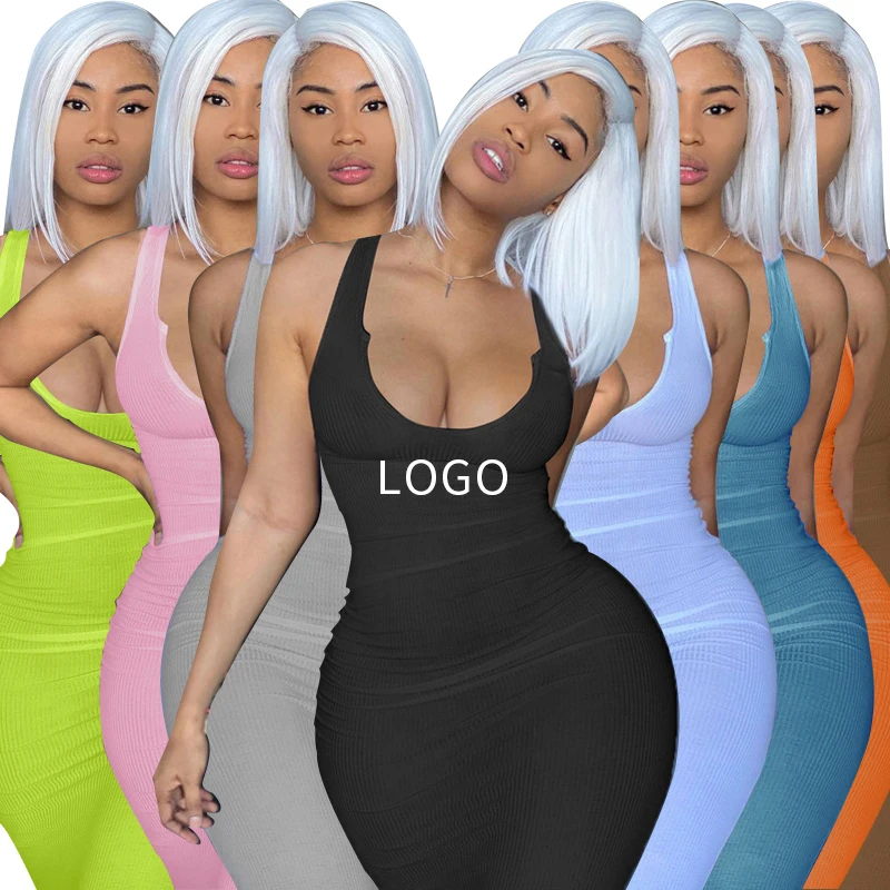knitting casual dresses Rib Knit Simple Round Neck Sleeveless maxi bodycon dress women 2021 Summer elegant casual dress
knitting casual dresses Rib Knit Simple Round Neck Sleeveless maxi bodycon dress women 2021 Summer elegant casual dress