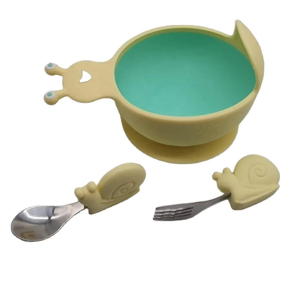 High Quality Kids Food Grade Silicone Dinner Plate Tableware Bowl Spoon And Fork Set
High Quality Kids Food Grade Silicone Dinner Plate Tableware Bowl Spoon And Fork Set