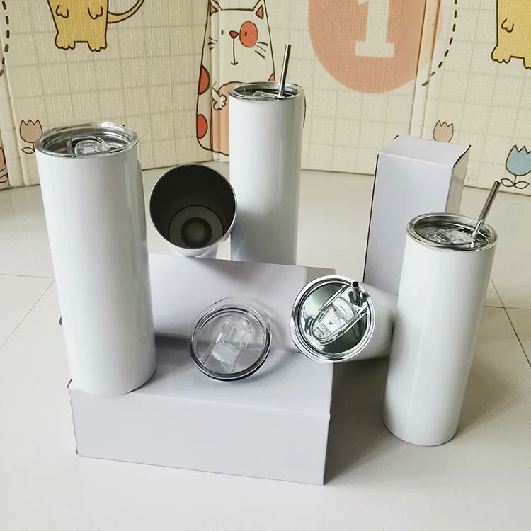 White 20 oz Sublimation Blank Stainless Steel Skinny Tumbler Cups Double Wall Insulation Straight Skinny Mug With straw
White 20 oz Sublimation Blank Stainless Steel Skinny Tumbler Cups Double Wall Insulation Straight Skinny Mug With straw