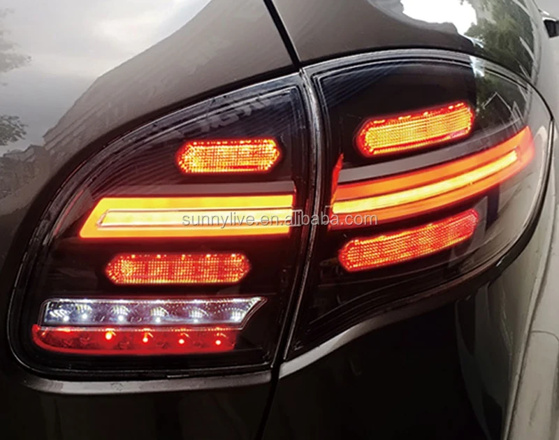 For Porsche For Cayenne LED Rear Light Tail Lamp All Smoke Black Color