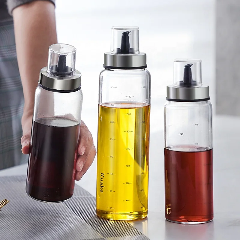 Olive Oil and Vinegar Dispenser 17 Oz Lead-Free Glass Bottle with Plastic Nozzle, Clear transparent
Olive Oil and Vinegar Dispenser 17 Oz Lead-Free Glass Bottle with Plastic Nozzle, Clear transparent