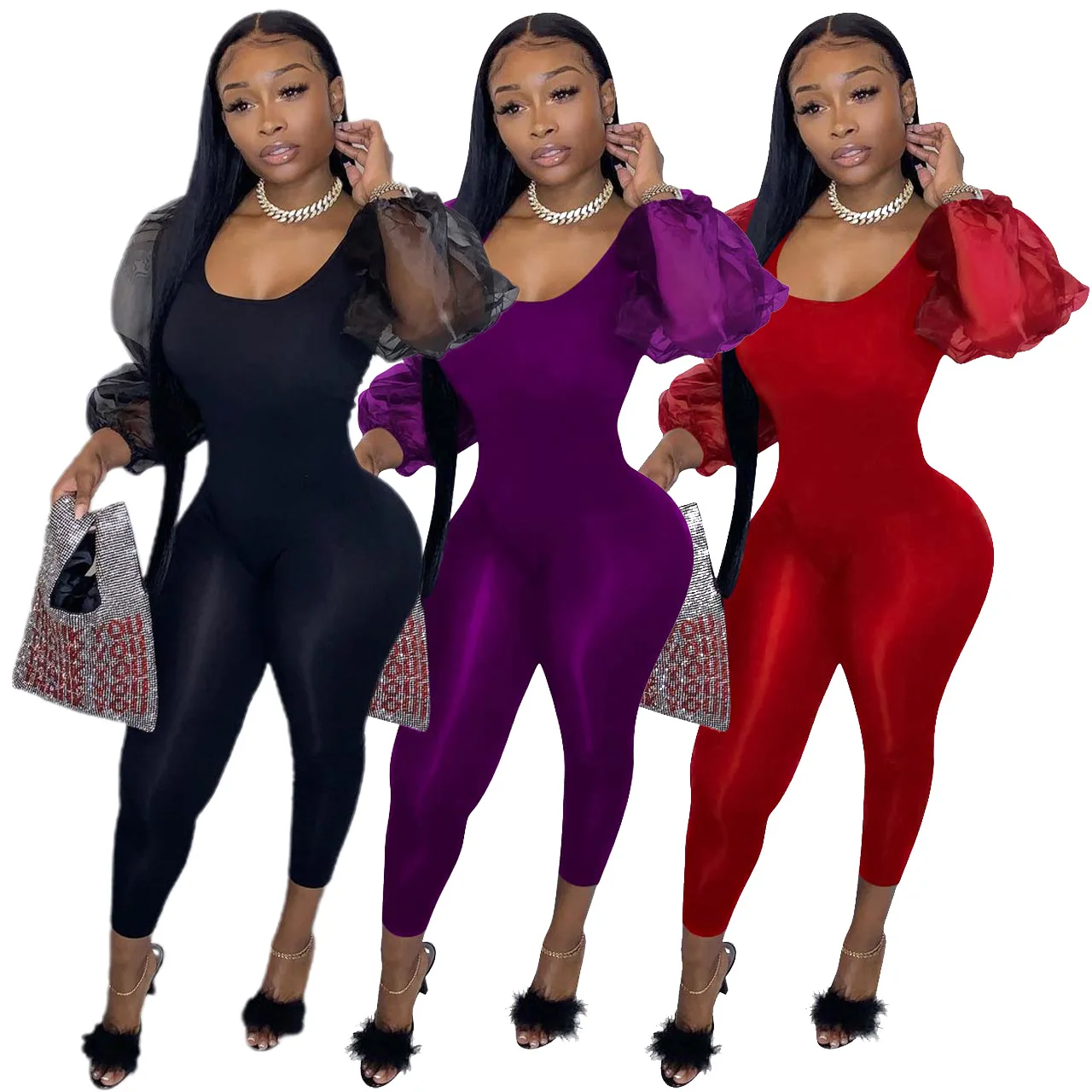 2021 Women One Piece Jumpsuit lantern Long Sleeves Scoop Neck Skinny Rompers Party Club Sexy Lady cotton jumpsuits for women
2021 Women One Piece Jumpsuit lantern Long Sleeves Scoop Neck Skinny Rompers Party Club Sexy Lady cotton jumpsuits for women