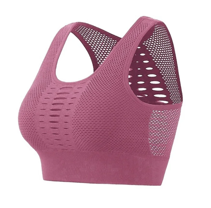 Beautiful back comfortable sexy mesh breathable quick-drying shockproof yoga running fitness sports bra