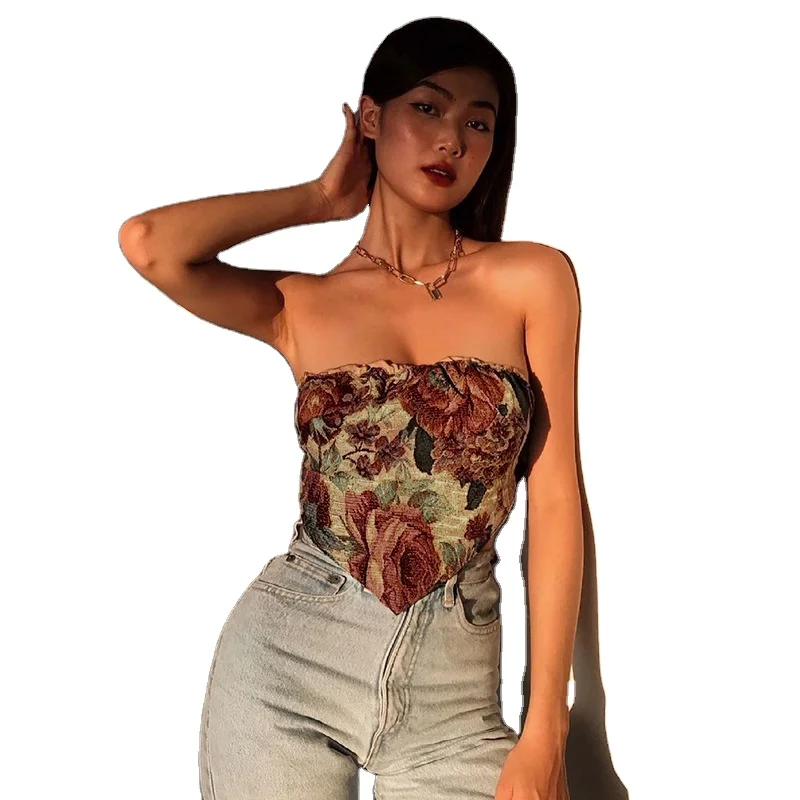 2021 New arrivals summer collection women sexy sleeveless floral print fashion blouse ladies crop tops
2021 New arrivals summer collection women sexy sleeveless floral print fashion blouse ladies crop tops