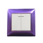 Home Electric Home Electric 220V-250V~ 10A 2 Gang 2 Way Wall Switch With Indicator