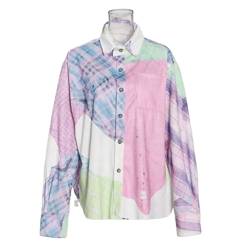 CHICEVER Patchwork Hit Collar Lapel Collar Long Sleeve Loose Women's Blouse Shirt For Female
CHICEVER Patchwork Hit Collar Lapel Collar Long Sleeve Loose Women's Blouse Shirt For Female