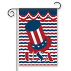 Double Sided Sublimation American Garden Flag Labor Day 12.5" x 18"