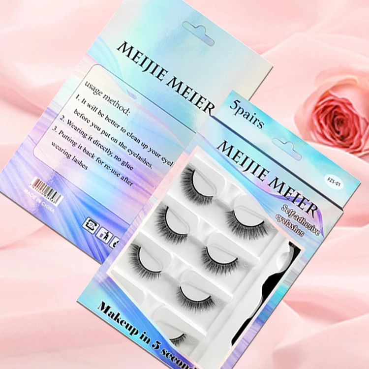 Glue Free Self - Adhesive 5 Pairs Private Lable Vendors Fluffy Eyelash 3D Natural Eyelashes, Black
Glue Free Self - Adhesive 5 Pairs Private Lable Vendors Fluffy Eyelash 3D Natural Eyelashes, Black